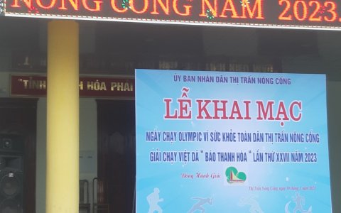 Thị trấn Nông Cống Hướng tới "Ngày chạy Olympic vì sức khỏe toàn dân" tỉnh Thanh Hóa năm 2023